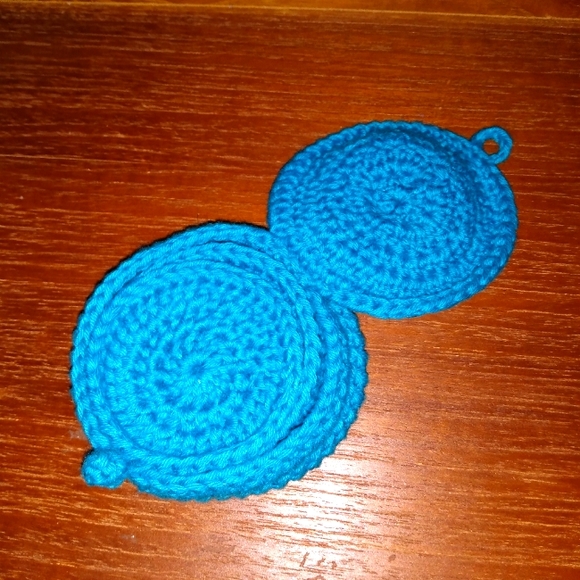 💠 Face Scrubbies & Holder Set of 4 Eco Friendly Crochet HANDCRAFTED - Picture 6 of 10
